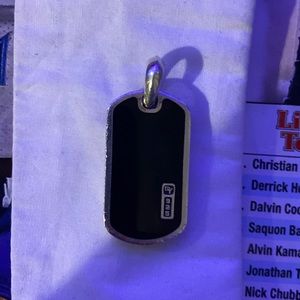 David Yurman black dog tag